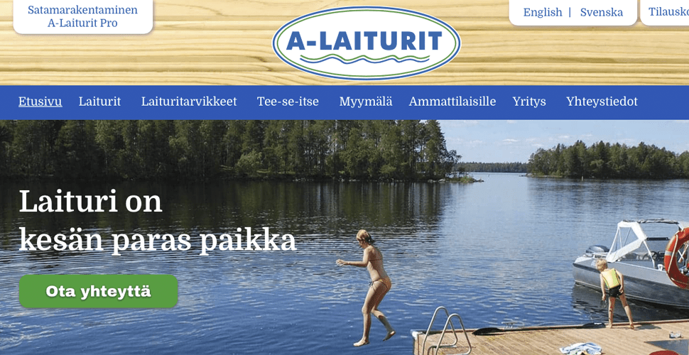 Laiturit verkkosivun etusivu A-Laiturit verkkosivun etusivu