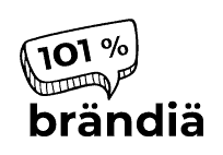 101 % brändiä -työpajan logo | Bränditoimisto Hurraa.